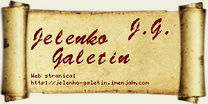 Jelenko Galetin vizit kartica